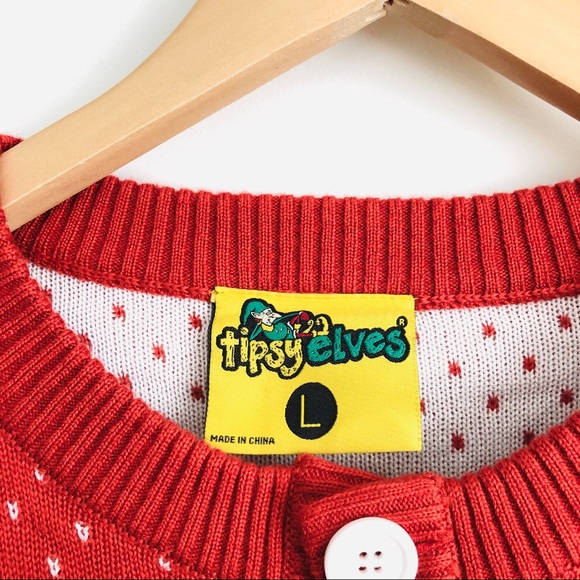 Tipsy Elves Reindeer Double Date Cardigan - Picture 6 of 7